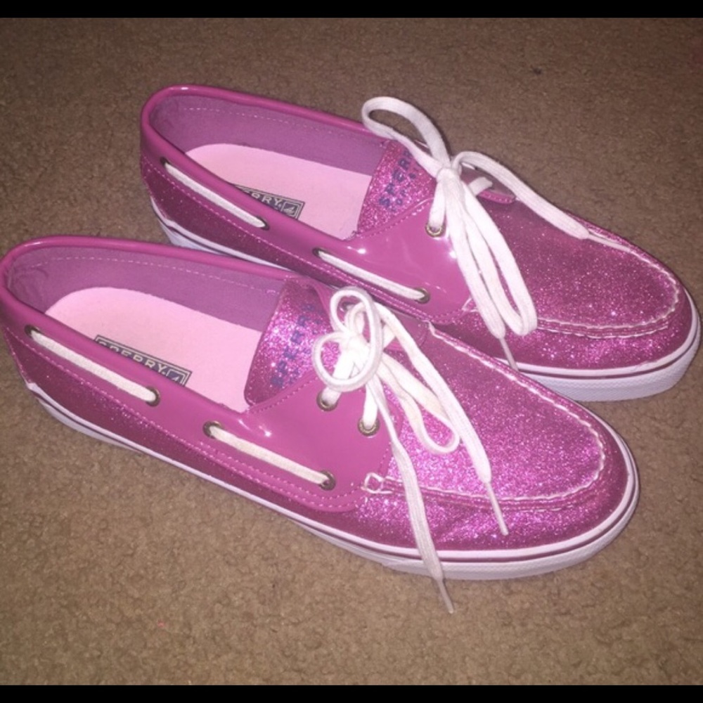 Pink Glitter Sparkley Sperrys